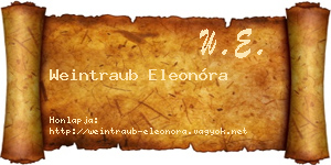 Weintraub Eleonóra névjegykártya